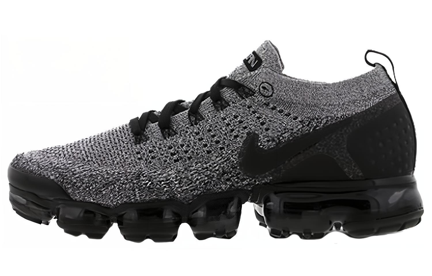 Мужские кроссовки Nike VaporMax Flyknit 2 (черно-серые)
