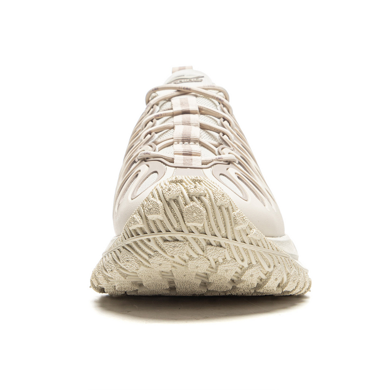 Li Ning Cushioning, Wear Resistant Low top Casual Running Shoes Unisex Beige
