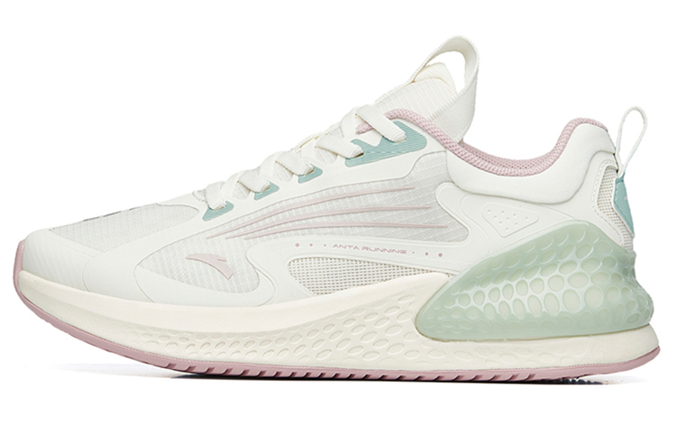 Anta C37+ Soft Sole Breathable Low top Running Shoes Women's White Gray Green