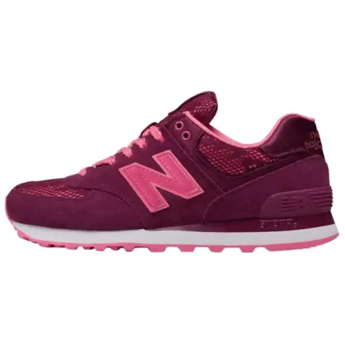 New Balance NB 574 Abrasion Resistant Low top Running Shoes Women's Dark Purple Pink