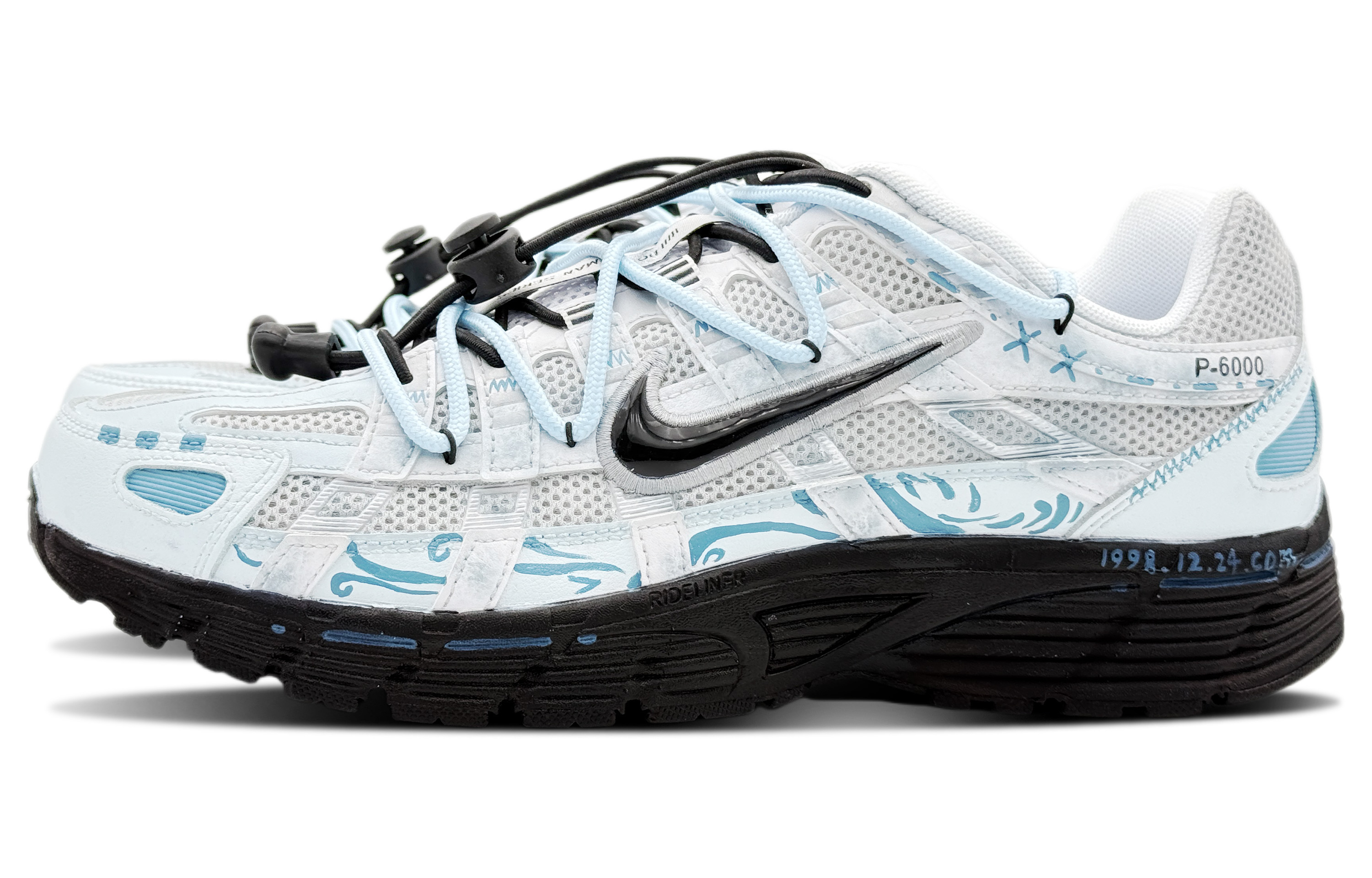 Nike P 6000 Cushioning Breathable Low top Running Shoes Unisex Blue White