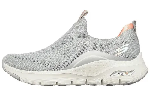 Skechers Arch Fit Casual Low top Running Shoes Women's Gray Pink