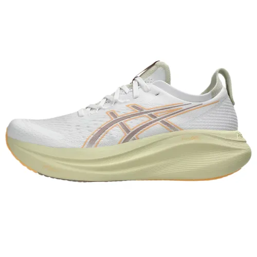ASICS GEL NIMBUS 27 Abrasion Resistant Low top Training Running Shoes Men's White