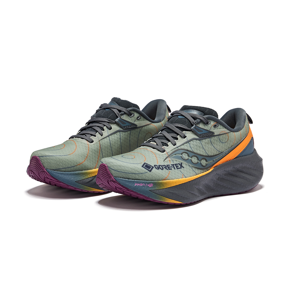 Saucony TRIUMPH Victory 22 Coverage Low top Running Shoes Women’s Green Gray Yellow