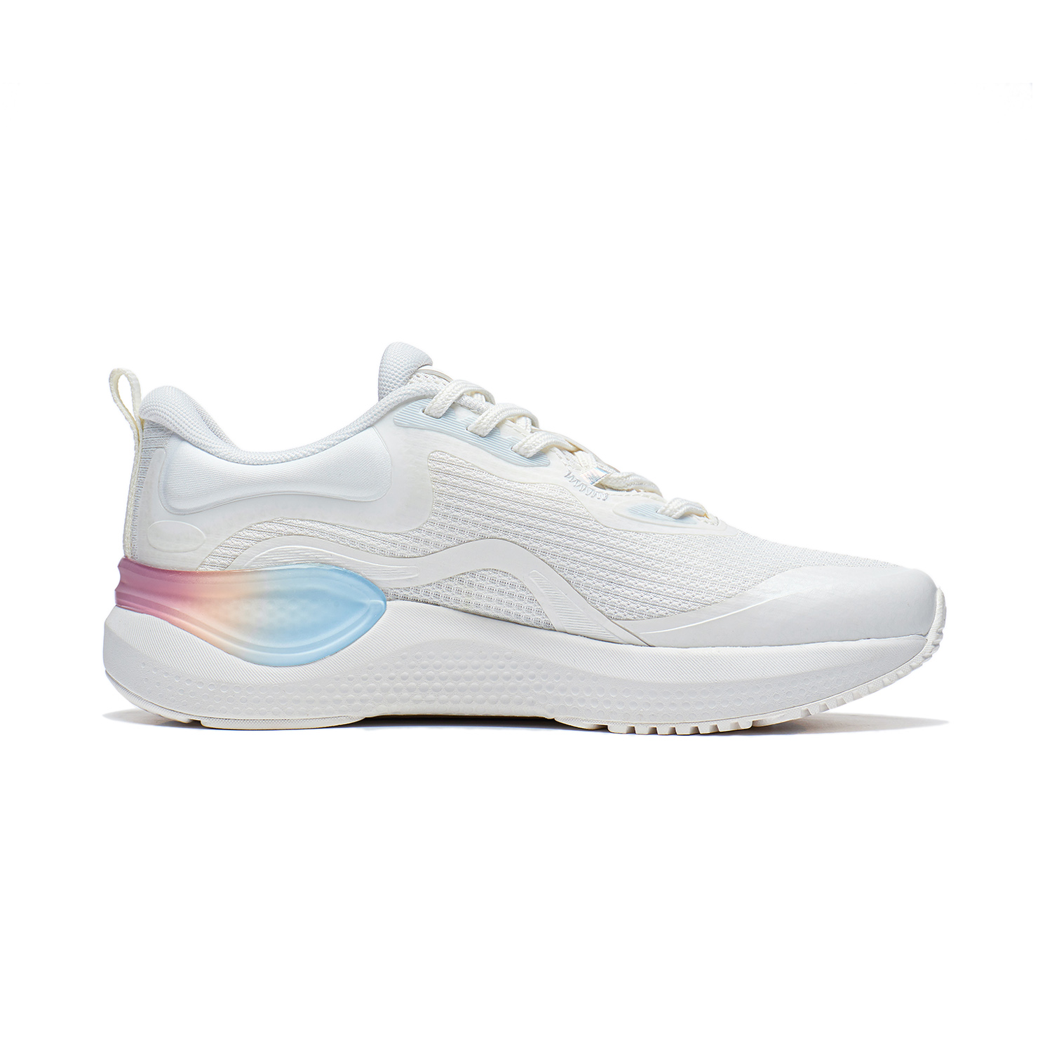 Li Ning EazGo Slip Resistant, Abrasion Resistant, Breathable Low top Running Shoes Women’s Champagne White