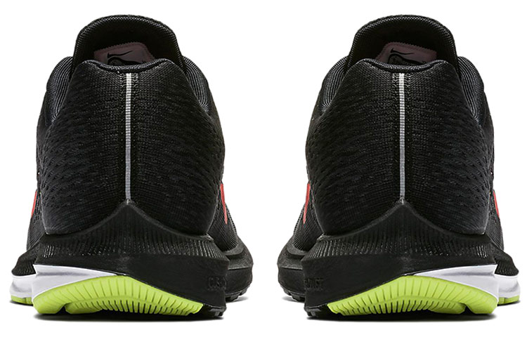 Мужские кроссовки Nike Zoom Winflo 5 (черный / красный / зеленый) — Чёрный / красный / зелёный — фото 5