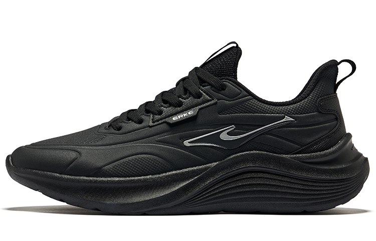 Erke Cushioning, Wear Resistant Low top Running Shoes Men’s Jet Black