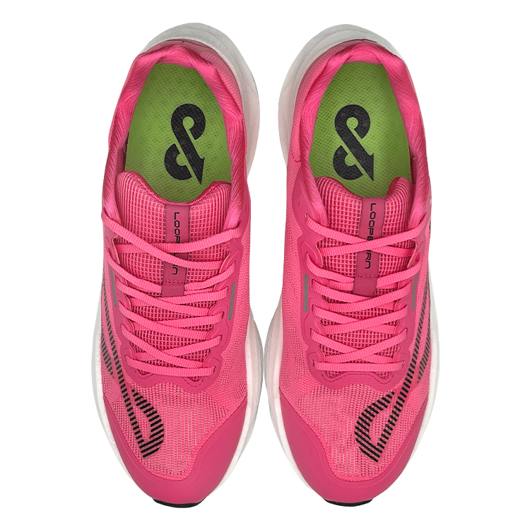 LOOP BURN Gale Running Shoes Unisex Low Top Pink, Orange, White