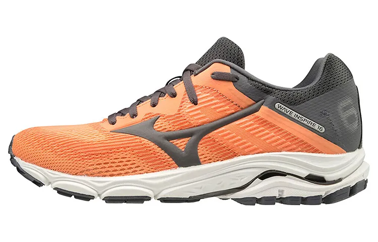 Mizuno Wave Inspire16 Lightweight Wear resistant White Gray Orange Women's