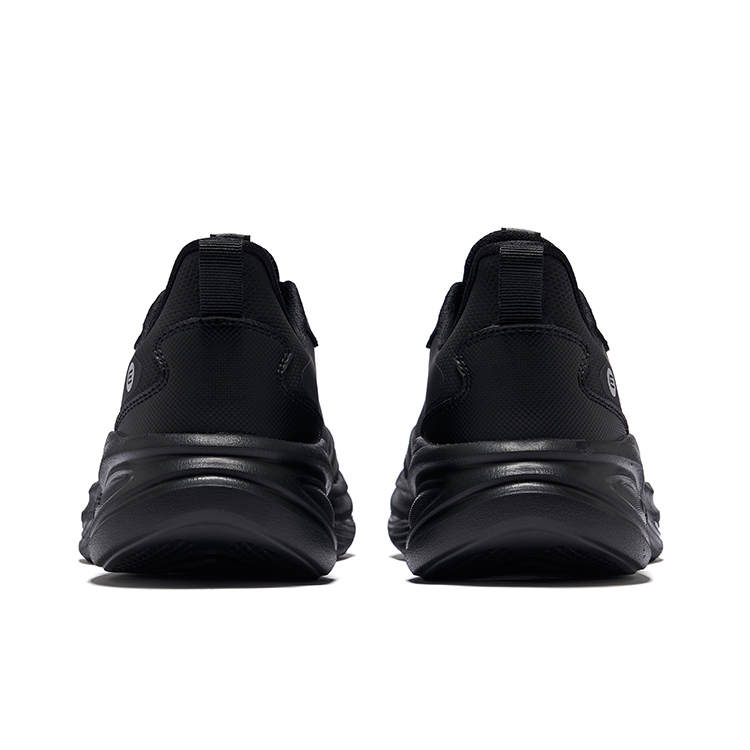 Erke Ling Teng Cushioning Slip Resistant Lightweight Low top Training City Commuting Running Shoes Men’s Jet Black