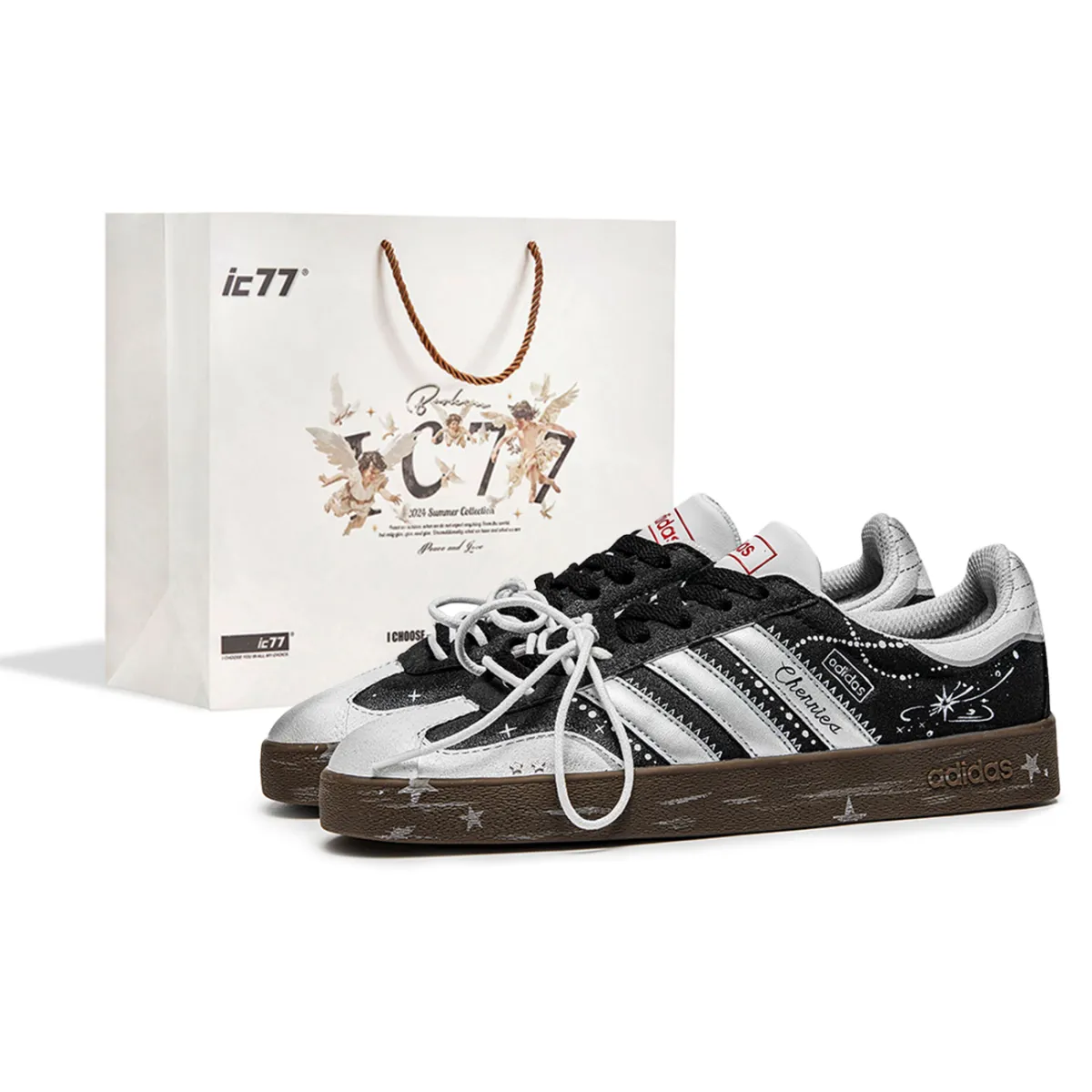 Adidas VL COURT 2.0 Abrasion Resistant Abrasion Resistant Low top Skateboard Shoes Unisex Black White