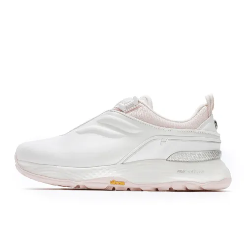 FILA Abrasion Resistant Low top Golf Shoes Women's Bright White/Water Rose Pink