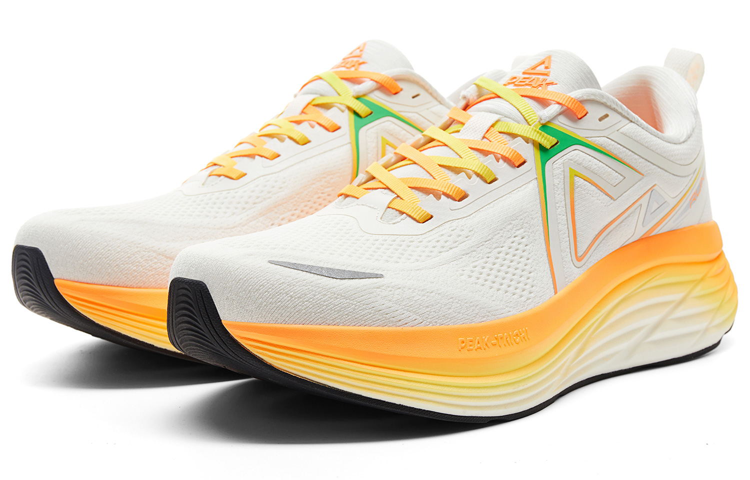PEAK Running Shoes Men’s Low Top Ivory/Orange