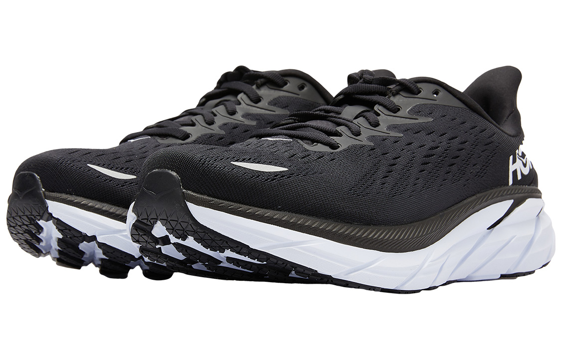 HOKA ONE ONE Clifton 8 Black White Wide
