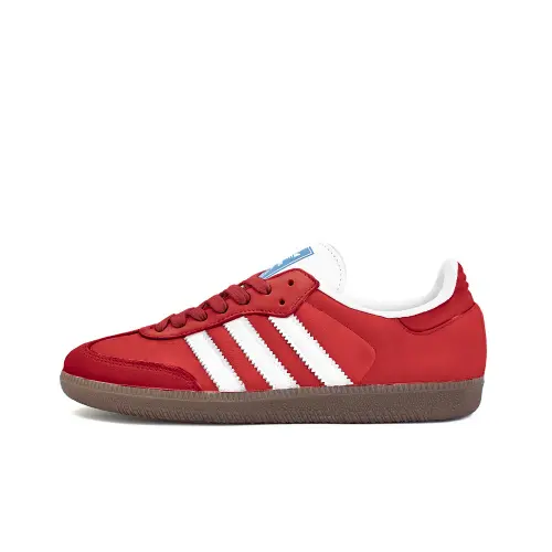 Adidas Originals SAMBA OG Slip Resistant Abrasion Resistant Low top Skateboard Shoes Unisex Red