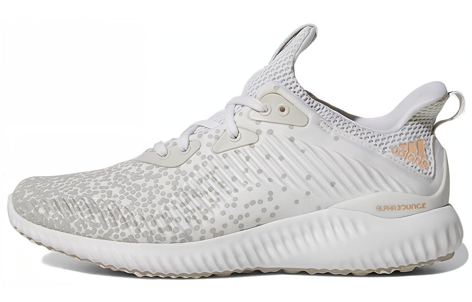 Adidas Alphabounce 1 Slip Resistant Abrasion Resistant Low top Running Shoes Women's White