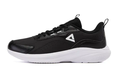 PEAK Fabric Breathable Lightweight Breathable And Lightweight Low top Casual Running Shoes Men's Black