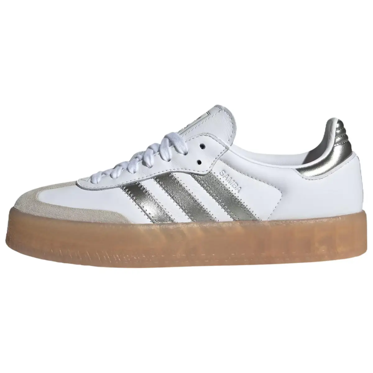 Adidas Originals SAMBAE Comfortable And Lightweight Low top Skateboard Shoes Women's White Silver