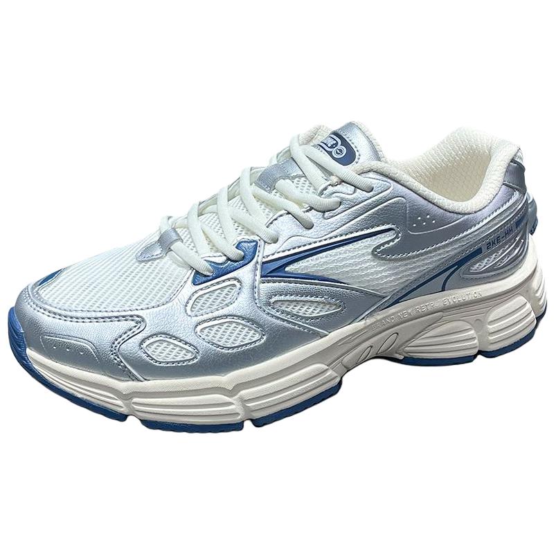 Erke Slip Resistant And Breathable Low top Casual Running Shoes Men’s White Silver