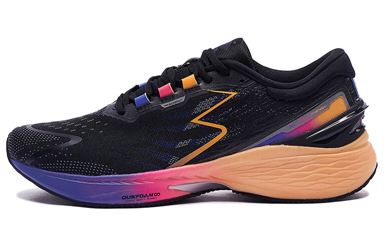 361° Q Rebound Pro 2.0 Running Shoes Men’s Low Top Obsidian Black/Oriental Purple/Orange