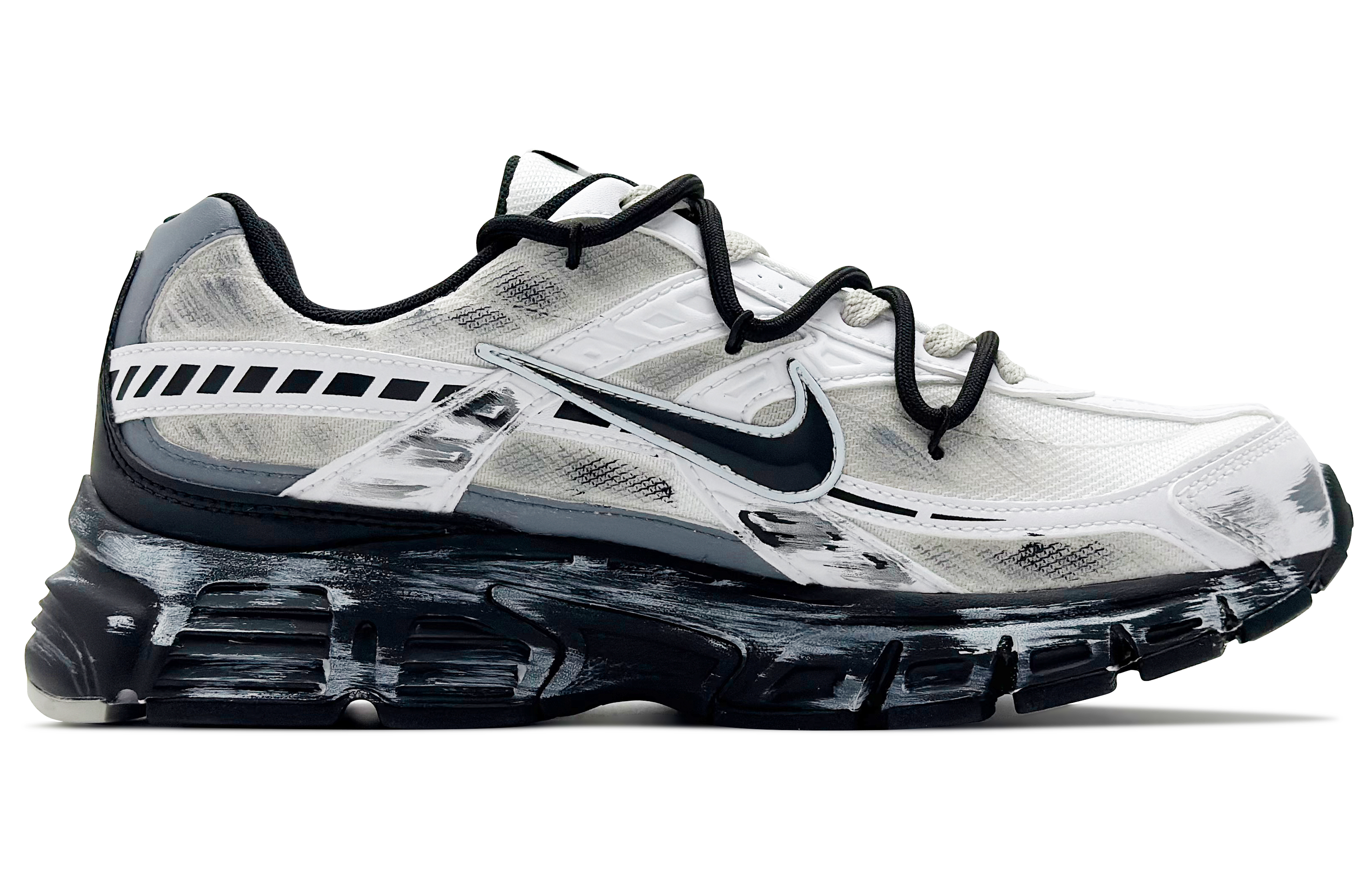Nike Initiator Abrasion Resistant Low top Casual City Commuting Running Shoes Men’s Black White Gray