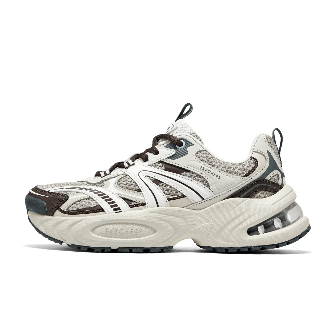Skechers Street Cushioning Abrasion Resistant Height Increasing Low top Chunky Sneakers Women's Light Gray