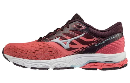 Mizuno Wave Prodigy 3 Sports Slip Resistant And Breathable Low top Running Shoes Women's Pink White
