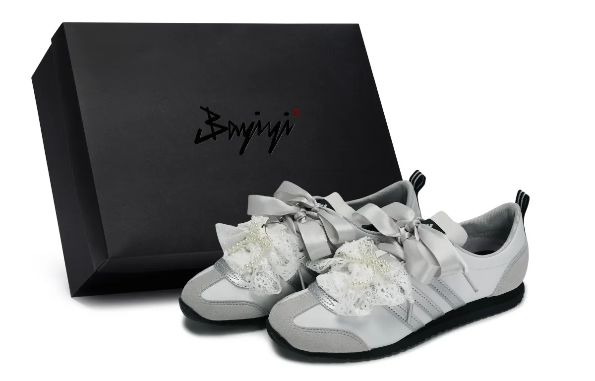 Adidas VS JOG 2.0 811 Manufacturing, Silver Feather Twisted Silk, Special Shoe Box Low top Casual Shoes Unisex