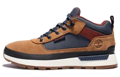 Timberland Field Trekker Cow Leather Cushioning, Wear Resistant Mid top Running Shoes Men's Brown