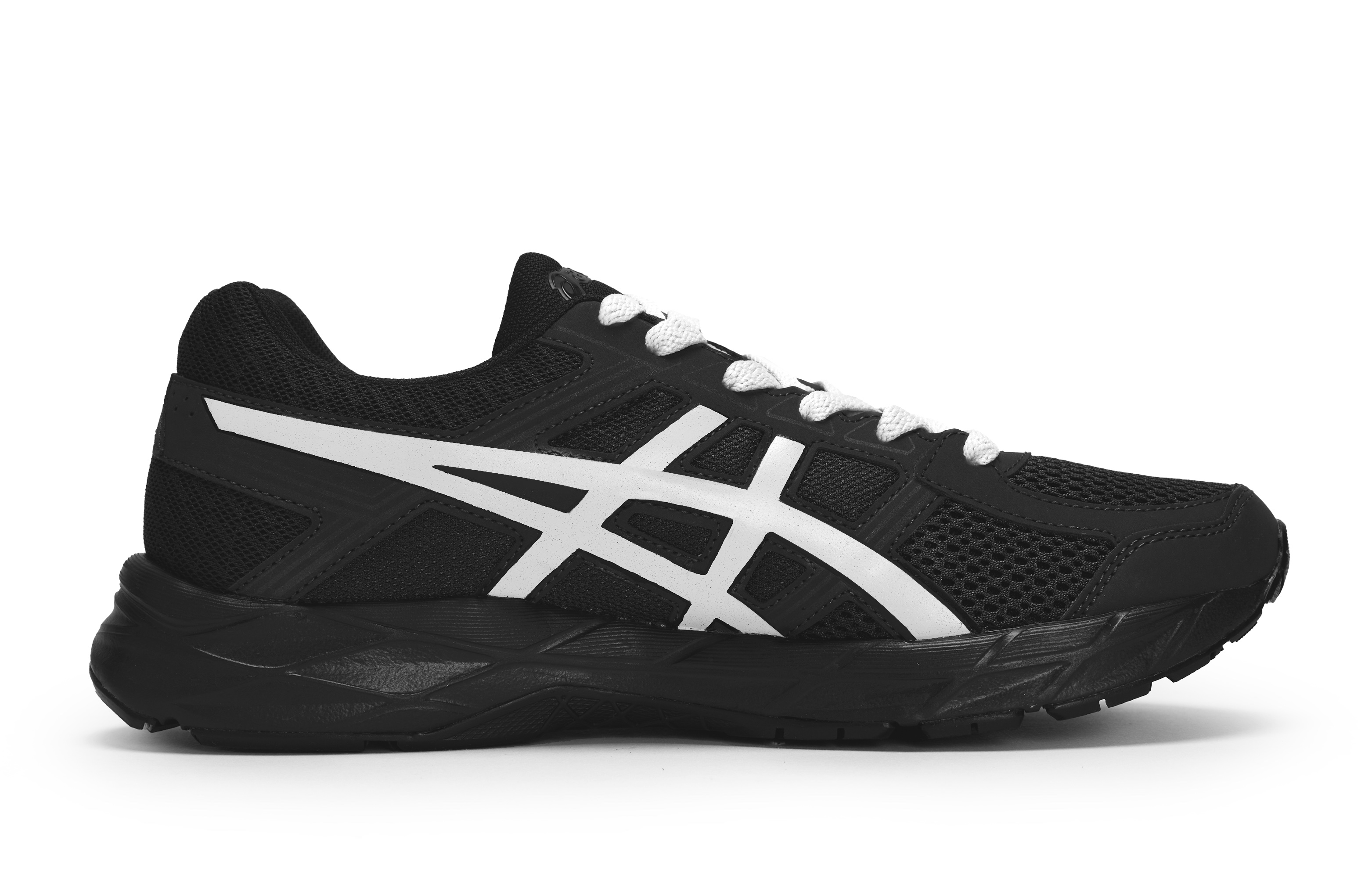 ASICS Gel Contend 4 Slip Resistant Abrasion Resistant Low top Running Shoes Men’s Black White
