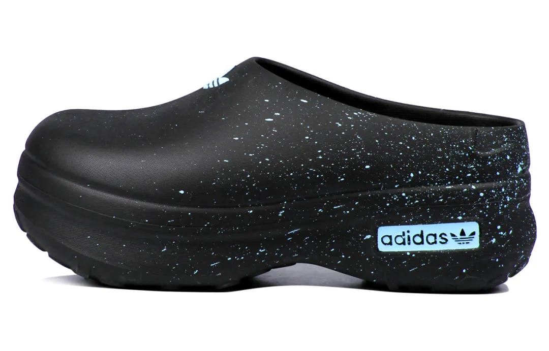 Adidas Originals AdiFOM Stan Smith Mule Abrasion Resistant Closed Toe Slippers Women's Black Blue