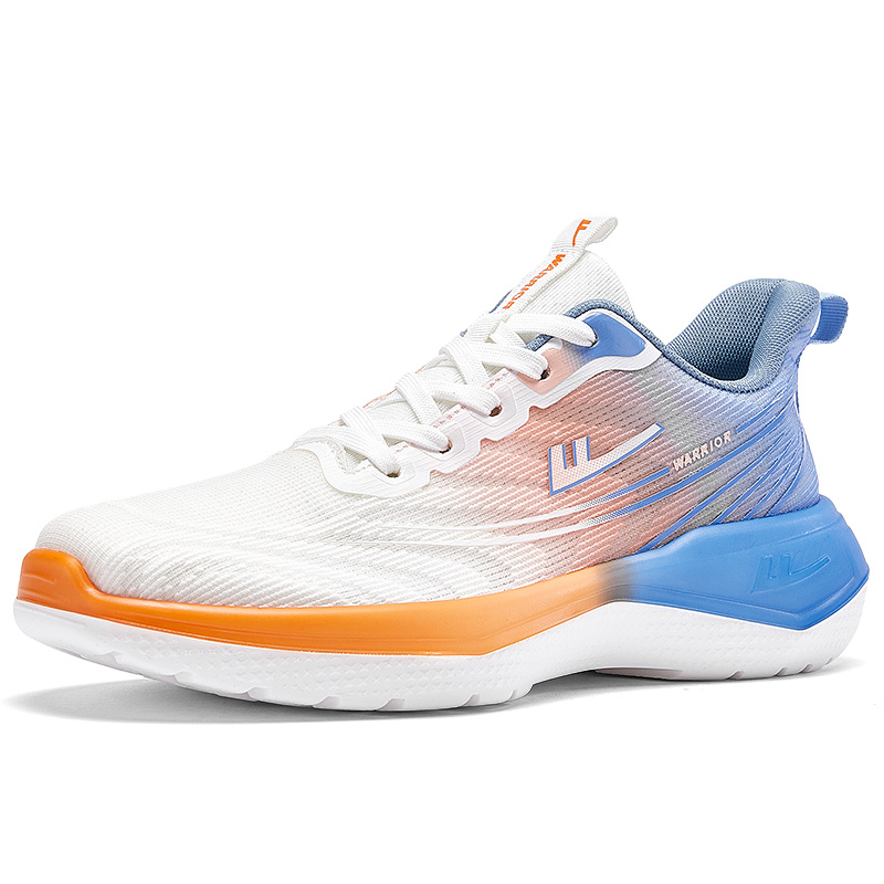 Warrior Cushioning Lightweight Rebound Low top Casual Running Shoes Men’s White Orange Purple