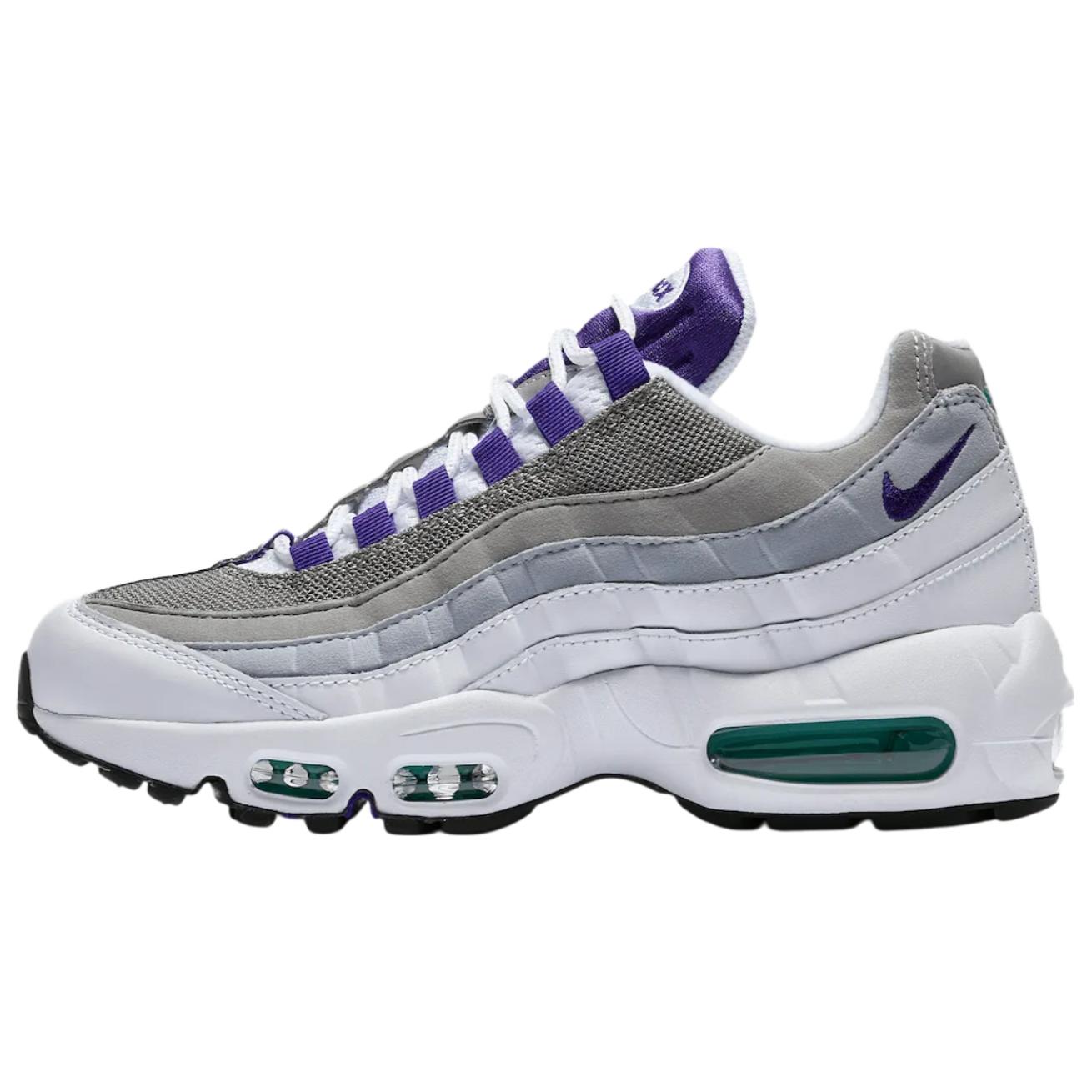 Nike Air Max 95 Abrasion Resistant Low top Casual Running Shoes Women’s White Purple