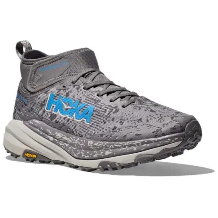 HOKA ONE ONE SPEEDGOAT 6 Slip Resistant Rebound Slip Resistant Rebound Mid top Running Shoes Men’s Gray