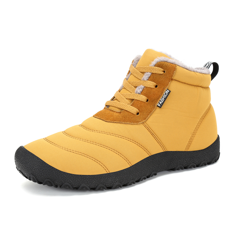 Leyang Fleece Lined Versatile Mid top Outdoor Shoes Unisex Camel