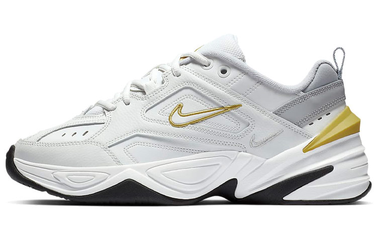 Nike M2K Tekno retro low top dad shoes women yellow and white