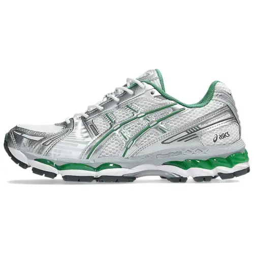 ASICS GEL Kayano 12.1 Textile, Synthetic Leather Low top Casual City Commuting Running Shoes Unisex Silver Green
