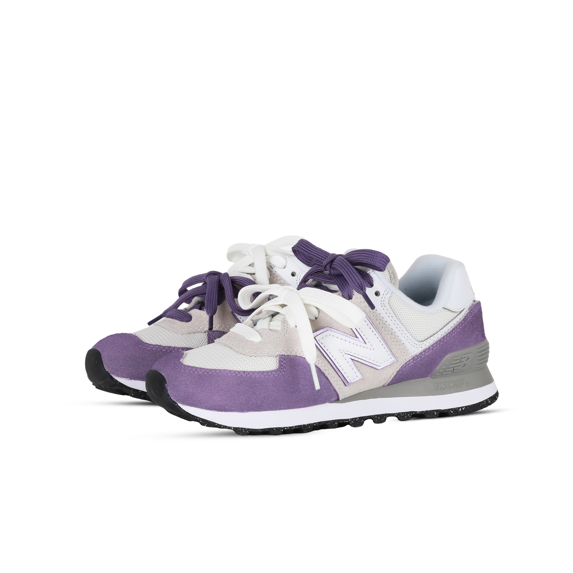 New Balance NB 574 Textile, Split Suede Cushioning, Wear Resistant Low top City Commuting Running Shoes Unisex Purple