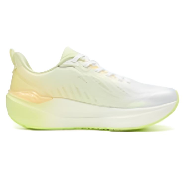 QIAODAN Cushioning Slip Resistant Low top Casual Running Shoes Women’s White Yellow Green