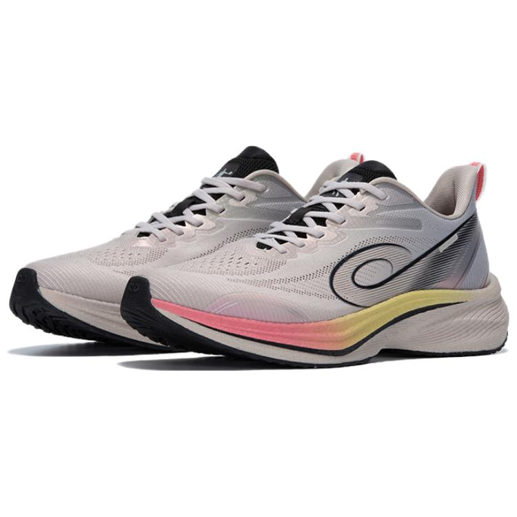 QIAODAN Light Speed 5.0 PLUS Cushioning Lightweight Breathable Low top Training Racing Running Shoes Men’s Gray
