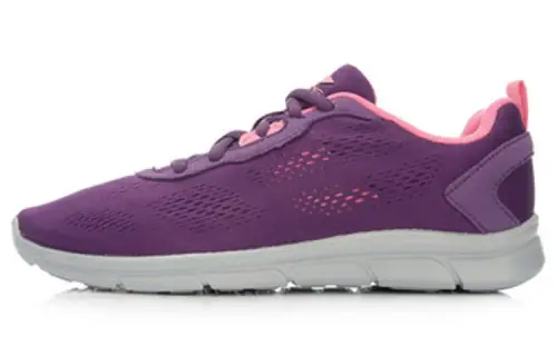 Li Ning Comfortable Cushioning Breathable Abrasion Resistant Slip Resistant Low top Running Shoes Women's Purple Pink