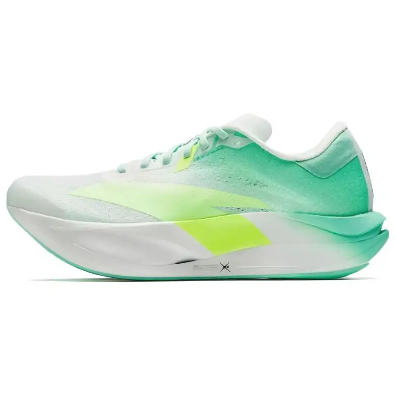 Anta C202 7.0 Low top Carbon Plate Racing Running Shoes Men's Papyrus White Thousand Mountain Green Neon Yellow