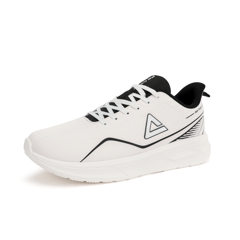 PEAK State Pole Cushioning Rebound Low top Casual Running Shoes Men’s White Black