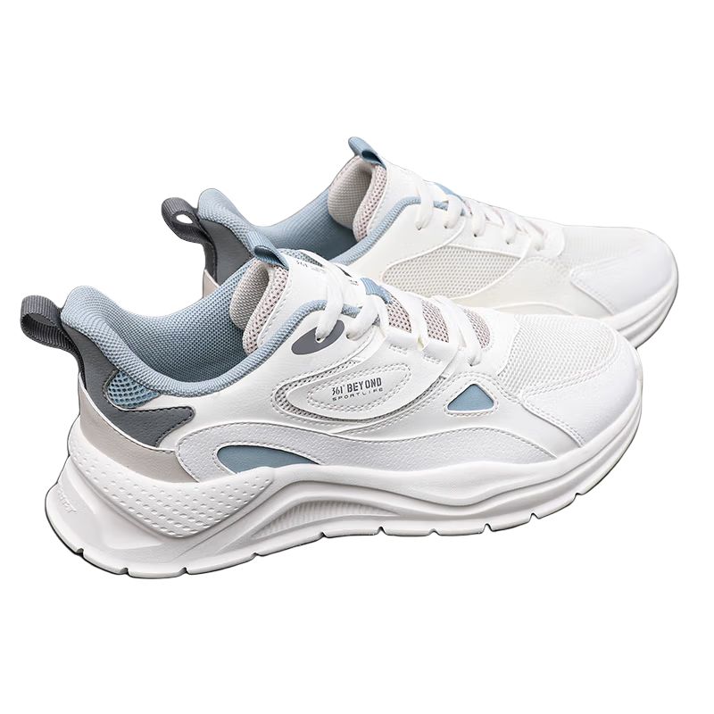 361° Cushioning Breathable Low top Casual Running Shoes Men’s White Blue