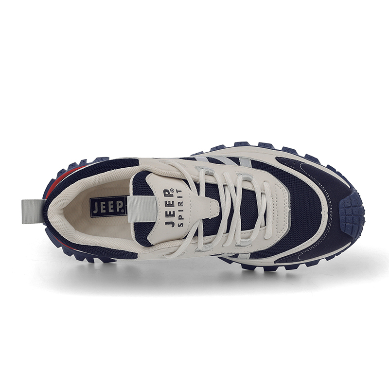 JEEP SPIRIT Abrasion Resistant Breathable Lightweight Height Increasing Low top Casual Shoes Men’s White