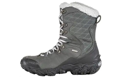 Oboz Footwear Bridger Outdoor Shoes Women's High Top Gray Green