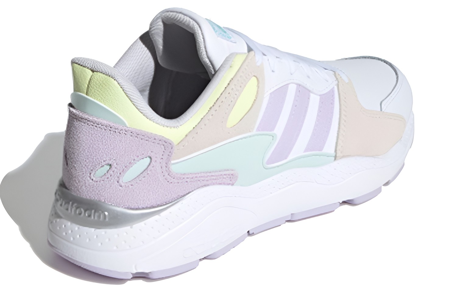 Женские кроссовки adidas neo Crazychaos Shadow (белые) — 石膏白/亮白/符点绿/浅黄 — фото 3