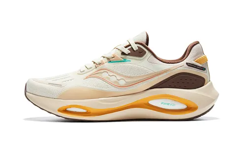 Saucony Phoenix Inferno Firebird 3 Low top Casual Training City Commuting Running Shoes Unisex Beige Brown