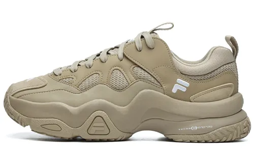 FILA FUSION SCUD Synthetic Leather, Textile Fashion Low top Chunky Sneakers Men's Sandy