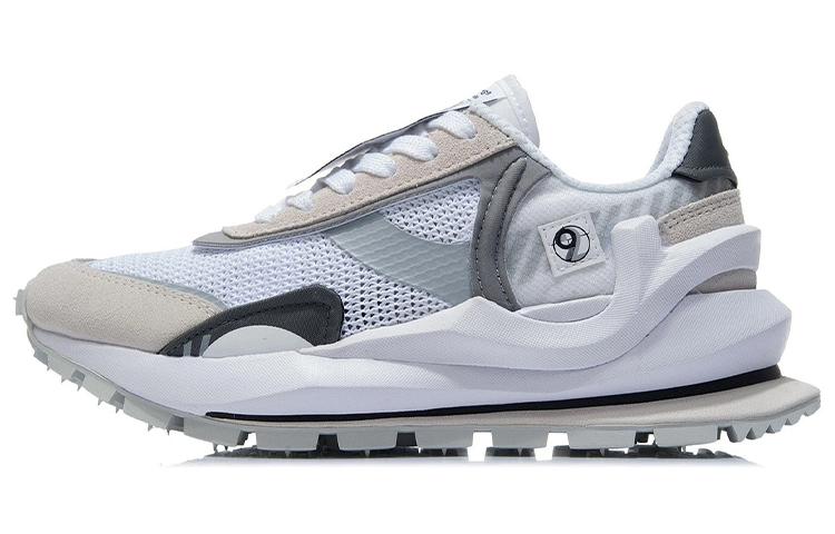 Li Ning Running Shoes Women’s Low Top Standard White/White Sand Gray/Shadow Gray